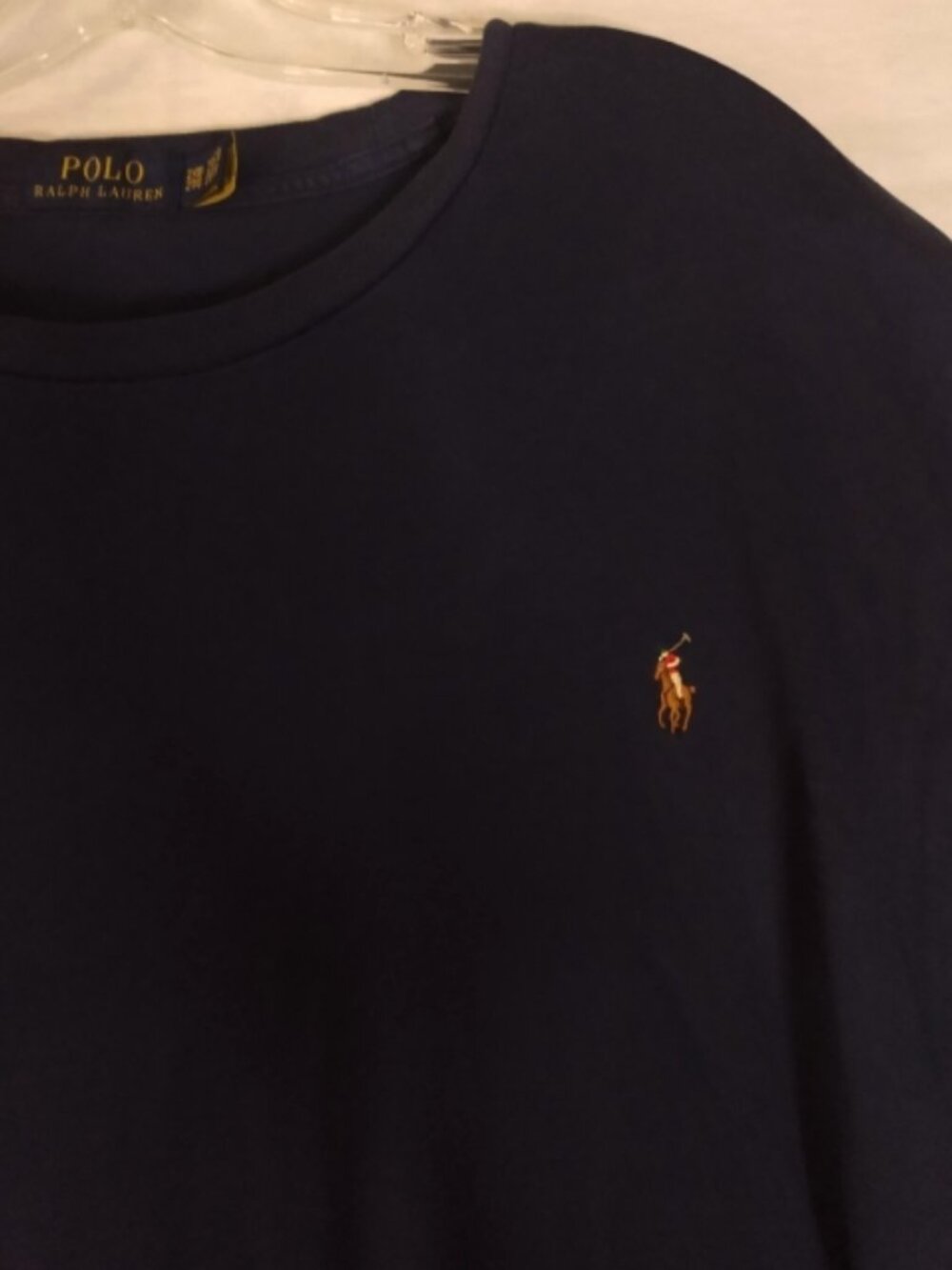 Polo Ralph Lauren T-shirt Mens 2XB 2X Dark Navy Blue Flesh Pony 2XL BIG
